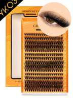 GROINNEYA DIY Eyelashes Cluster Lashes Lash Extension Natural Soft 100% Handmade Mink Lashes Reusable Makeup
