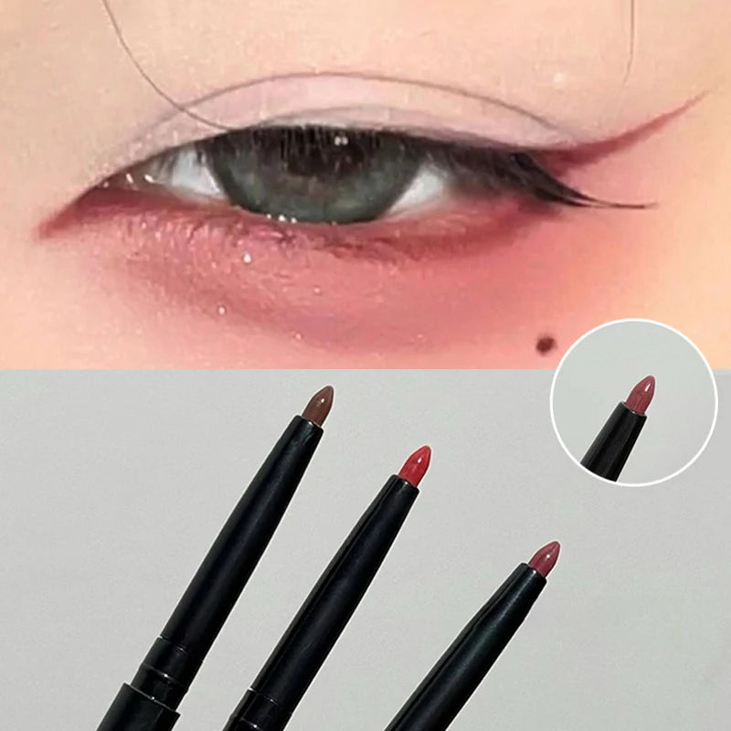 Wine Red Brown Eyeliner Gel Pencil Waterproof Long-lasting Ultra-Fine Matte Brown Eye Liner Pen Easy Wear Eyes Makeup Cosmetics