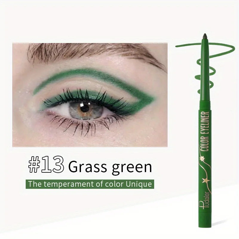 Colorful Eyeliner Gel Pencil Waterproof Lasting Easy To Wear Eyes Beauty Makeup Natural Matte Lying Silkworm Eye Liner