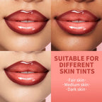 Matte Lip Makeup Kit 2pcs Waterproof Long Lasting Lip Liner and Lip Oil Combo Red Brown Pink Nude Tones Lipstick Set