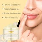 WOODSLEEP Vanilla Lip Care Cream Relieve Dryness Sooth Exfoliate Improve Roughness Repair Cleft Lip Brighten Skin Tone Lip Scrub