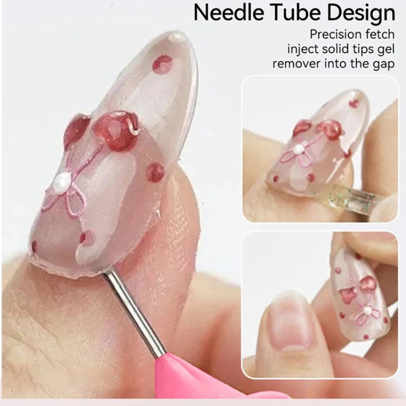 15ML Nail Glue for Press on Acetone Free Nail Polish Remover Multi-Functional Remover for Nails Tips Gentle Glue Remover