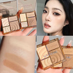 4Colors Matte Highlighter Contour 3D Facial Bronzer Brightening Glitter Highlight Palette Eye Shadow Nose Powder Makeup Cosmetic