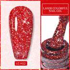 LILYCUTE 7ml Metallic Gel Nail Polish Red Chrome Effect Soak Off UV Gel Varnish Semi Permanent Nail Art Manicure Base Top Coat