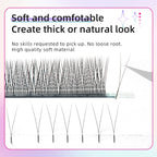 Yelix New 2D Volume Lashes Dark Brown Ultra-thin Y Lash Extension Lightweight Premade Fans Eyelash Extensions Single Tip 2D Y