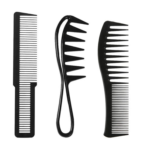 Wide Tooth Curl 2/3/4pcs  Comb Detangling Comb Texture Comb For Curly Wet Wavy Thick Hair Wigs Salon Barber Hairstyle Tool