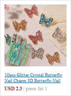 11pcs Aurora Glass Nail Foil Sticker Ice Cube Broken Glass Paper Iridescent Nail Film Decals Chameleon Reflective Nail Stickers