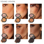 Waterproof Contouring Powder Palette Matte Finishing Bronzer Hairline Modify Nose Shadow Buildable Coverage for All Skin Tones