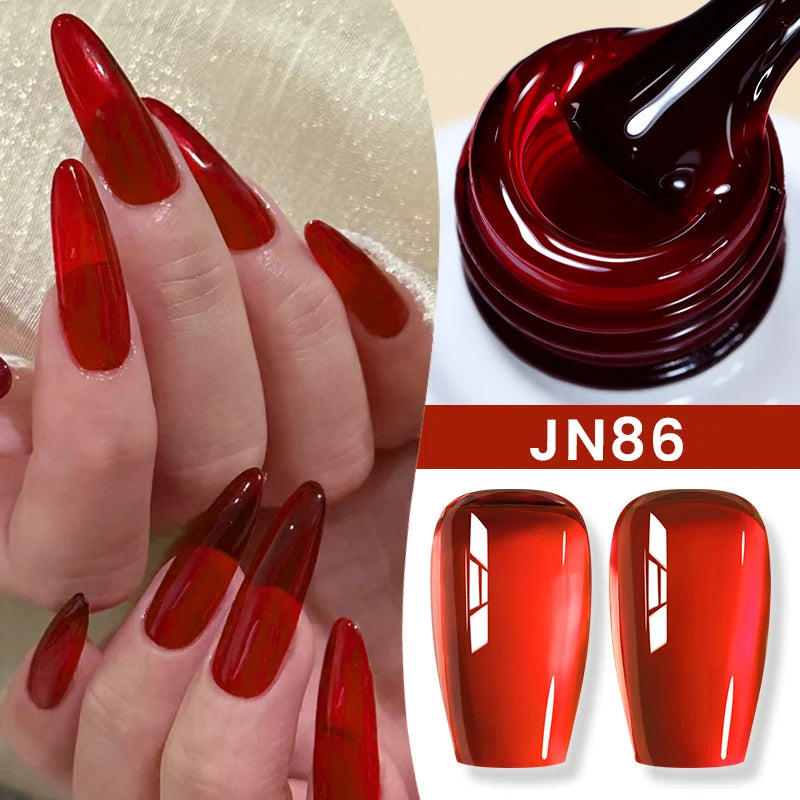 BORN PRETTY Milky White Jelly Nude Gel Nail Polish 10ml White Translucent Soak Off Gel Vernis Semi Permanent Need UV Light Cure