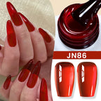 BORN PRETTY Milky White Jelly Nude Gel Nail Polish 10ml White Translucent Soak Off Gel Vernis Semi Permanent Need UV Light Cure