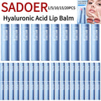 SADOER 1/5/10/15/20PCS Hyaluronic Acid Lip Balm Long-Lasting Moisturizing Lip Care, Hydrating & Nourishing Soothe Dryness