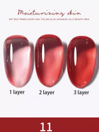 1-30pcs PSK Nude Pink Color Nail Art Ice Transparent Bare Color Nail Enamel 2026 New Net Red Popular White Gel Nail Polish