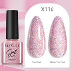 LILYCUTE  5ml Gold Sliver Metallic Liner Gel Nail Polish French Style Super Bright Mirror Pull Line Graffiti Painting Stripe Gel
