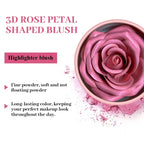 2pc Petal Blush Palette set with brush,Highgloss Contouring Cream Contour Makeup Rouge for Women Beauty Cosmetics Makeup Palette