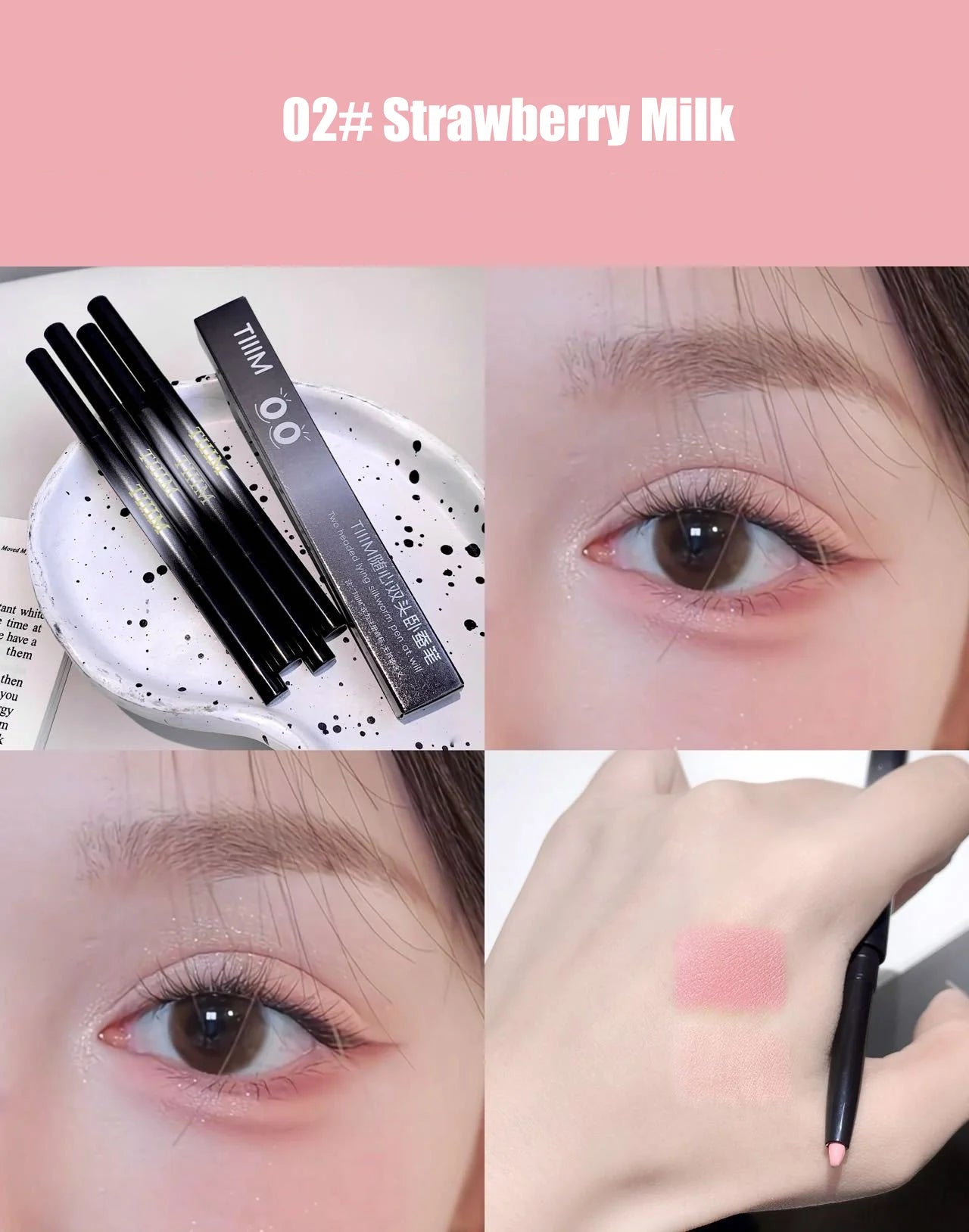 Ultra-fine Gel Eyeliner Pencil Pink Apricot Under Eye Liner Pen Waterproof Matte Aegyosal Lying Silkworm Quick Drying Eye Makeup