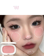 Face Blusher Matte Natural Cheek Tint Brighten Face Contouring Waterproof Cosmetics Blush Powder Soft Female Makeup 1pcs Blusher