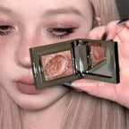 Metallic Glitter Eyeshadow Cream Sparkling Mousse Shimmer Highlighter Pressed Pigments Punk Purple Pearlescent Eyeshadow Palette