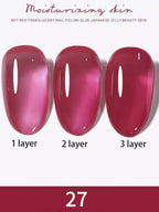 10ml 1-8pcs Milky White Quick Extension Gel Nail Polish Nude Construct Hard Semi Permanent Acrylic Extension Nail Art Varnish