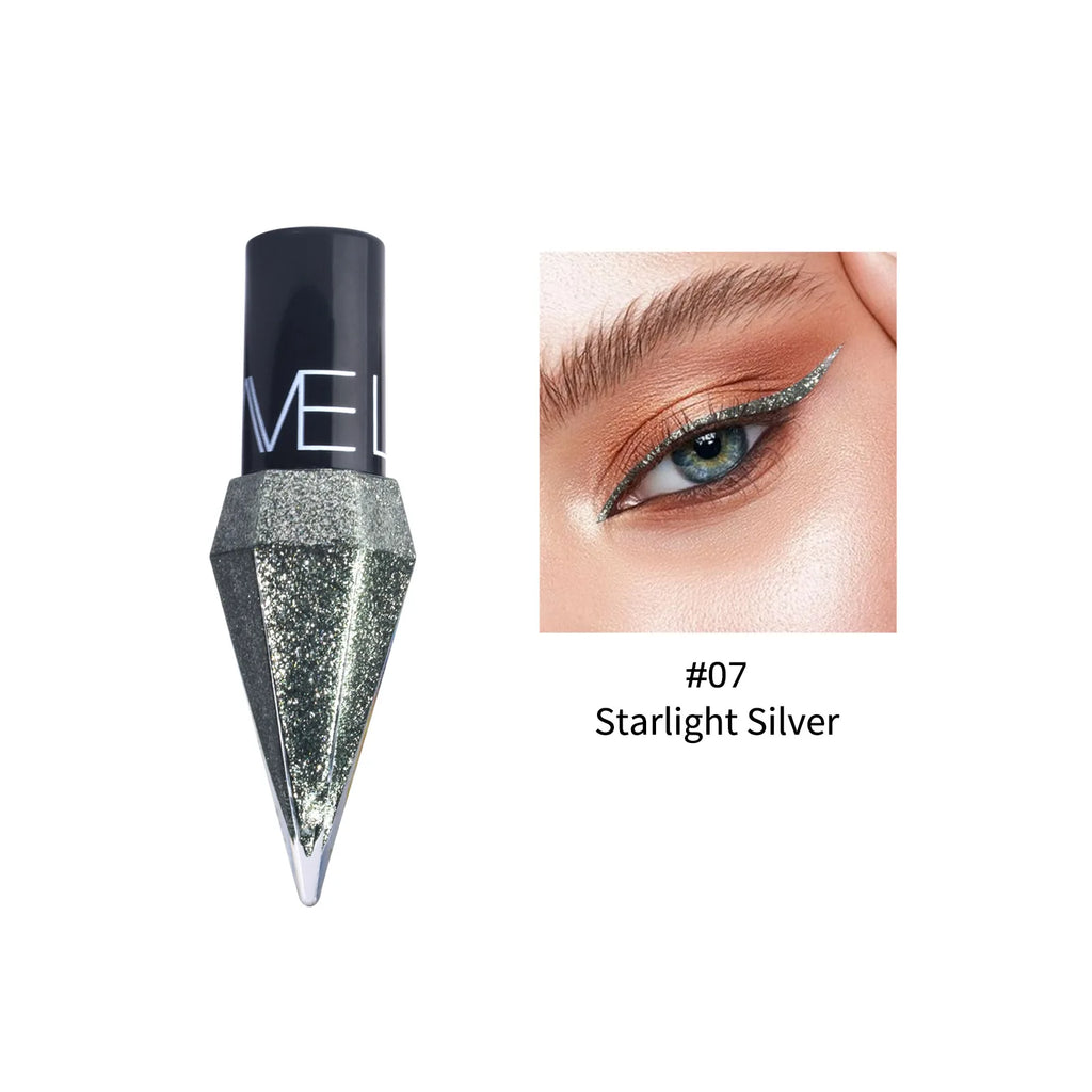 9-Color Diamond Shiny Eye Shadow Eyeliner Pen Pearl Light Color Fast Drying Waterproof Eyeliner Liquid