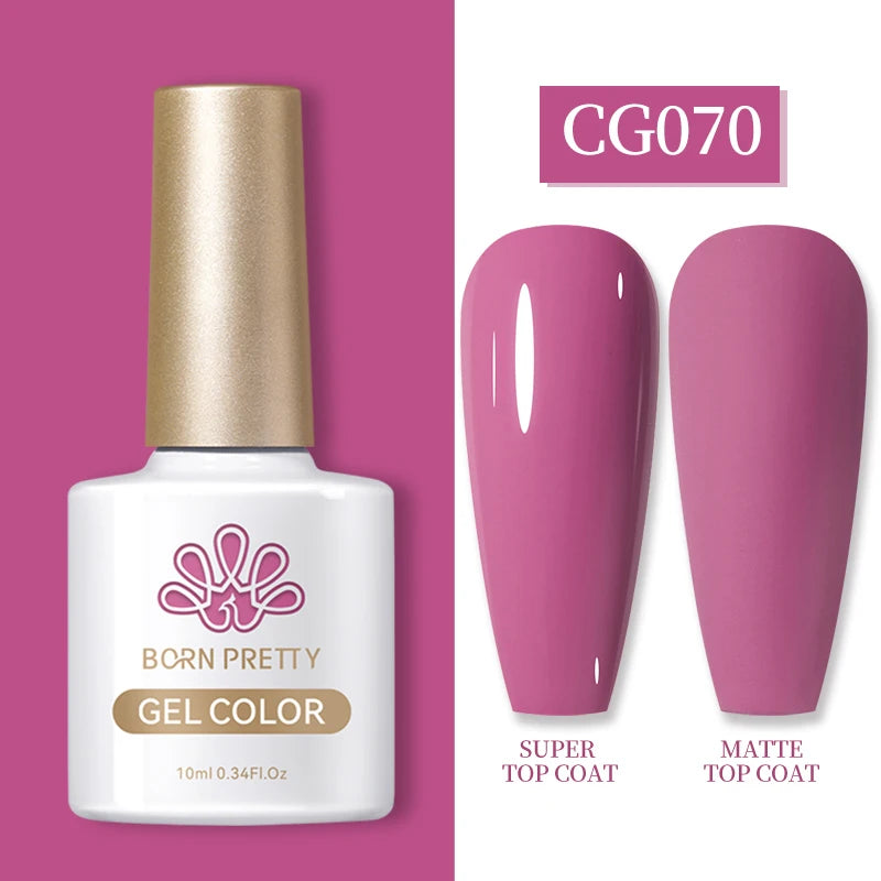 BORN PRETTY 10ml Gel Nail Polish Gel 130 Colors Semi Permanent Solid Nail Gel Varnish Soak Off UV Gel for Base Top Coat