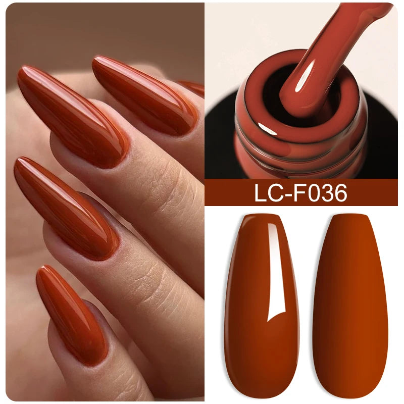 LILYCUTE 7ML Pink Glitter Nail Gel Polish Nude Natural Long Lasting Manicure Soak Off UV LED Nail Art Base Top Coat Gel Varnish