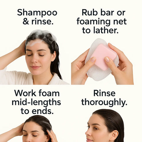 100g Castor Oil Conditioner Bar Anti-frizz Nourishing & Soothing Oil Control Conditioner for All Hair Types Hair Moisturizing