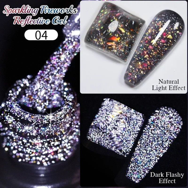 PUETNE 7.5ML Amber Moonlight Cat Magnetic Gel Nail Polish Winter Nails Jelly Glass Cat Eye Soak Off UV Semi-Permanent Varnish