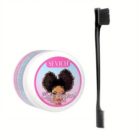 Edge Control Gel for Strong Hold Edge Smoother Broken Hairline Edge Gel Hair Finishing Styling Wax Pomade Frizz-Free Edge Gel