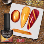PUETNE 7.5ML Amber Moonlight Cat Magnetic Gel Nail Polish Winter Nails Jelly Glass Cat Eye Soak Off UV Semi-Permanent Varnish