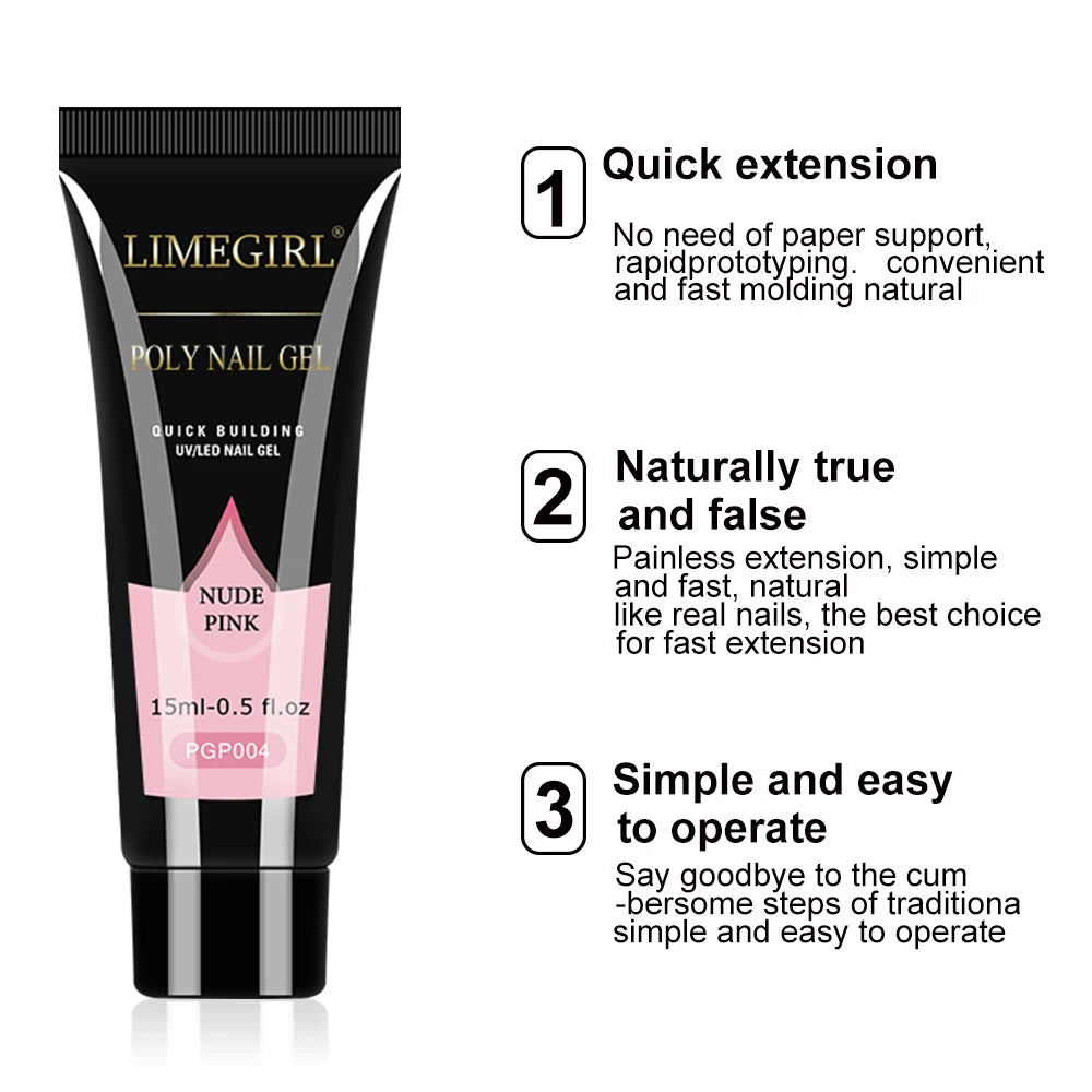 Limegirl Semi-Permanent  8ml Nail Gel Polish Kit With USB UV Lamp Soak Off Base&Top Coat Varnish Manicure Set  for Nails Salons