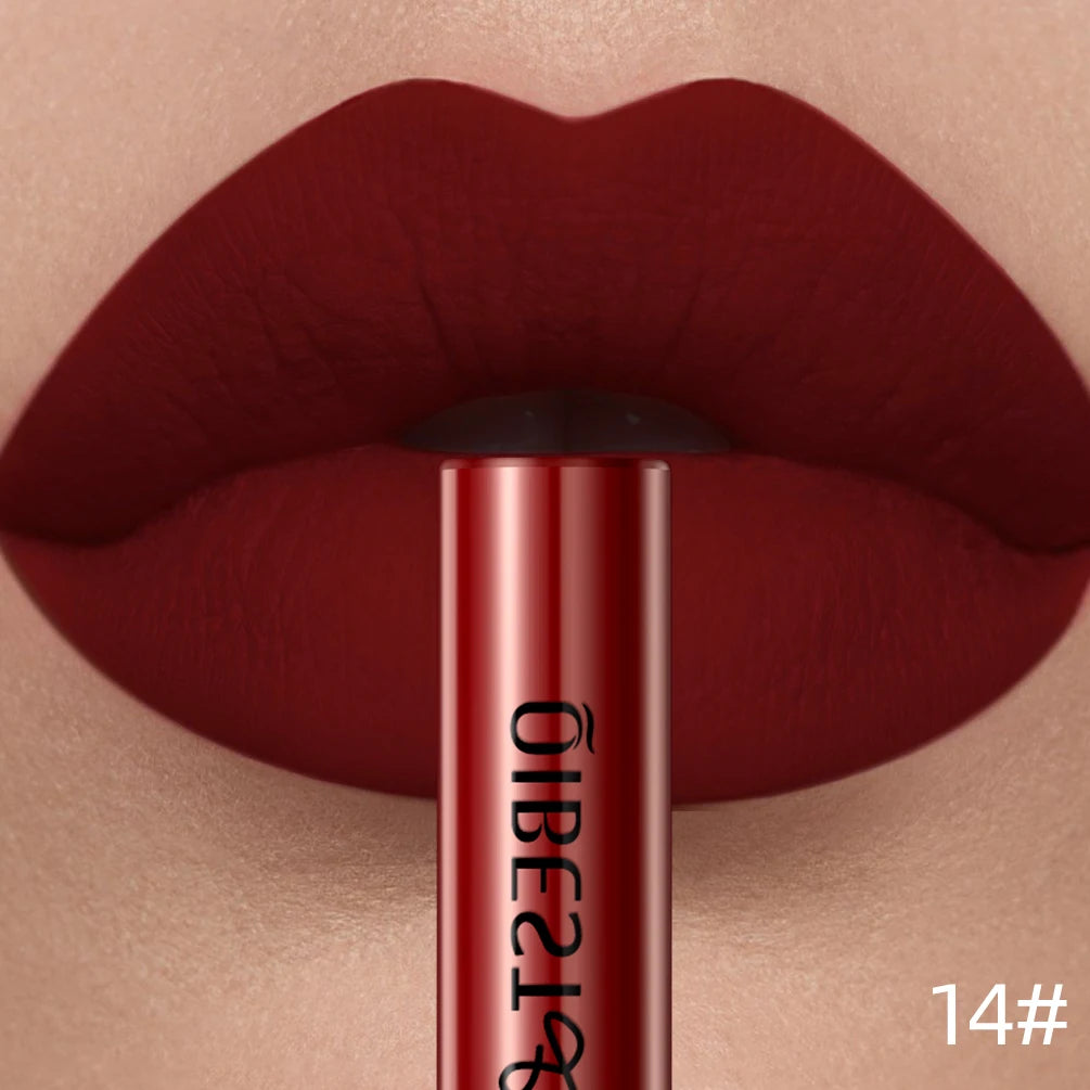 Matte Liquid Lipstick Waterproof Velvet Nude Sexy Red Lip Gloss Long Lasting Nonstick Lip Stain Makeup 24 Colors Hot Lipgloss