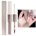 Double Head Face Contouring Stick 2 in 1 High Gloss Grey Brown Matte Nose Shadow Cream Brighten Highlighter Face Bronzer Makeup