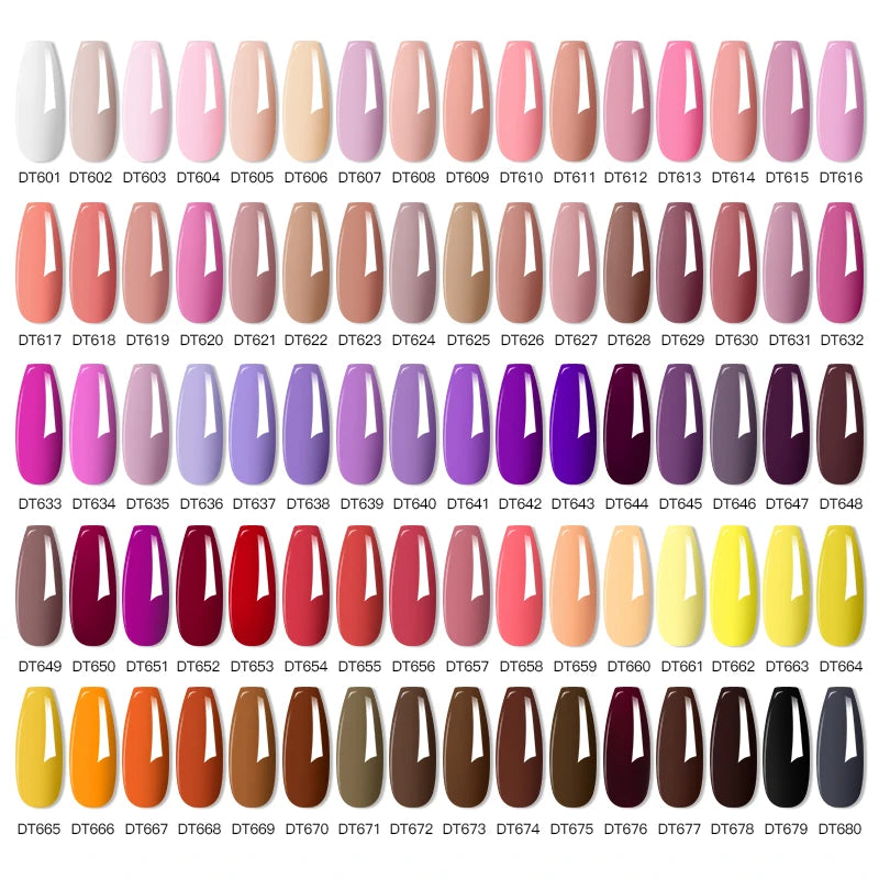 6pcs Nail Gel Polish Set Nude Pink Red UV/LED Nail Art Vernis Gel for Manicure Design All-Season Semi Permanent Quick Dry