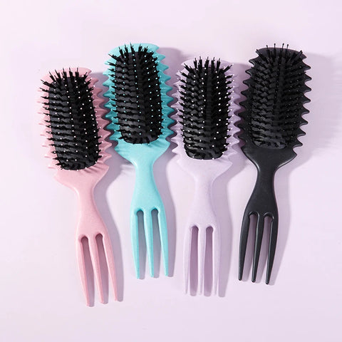 1PC Candy bursh Curly Hair Styling Brush: Defined Curls on Wet Hair- Nylon Bristles Detangling Volumizing Comb for All Hair Type