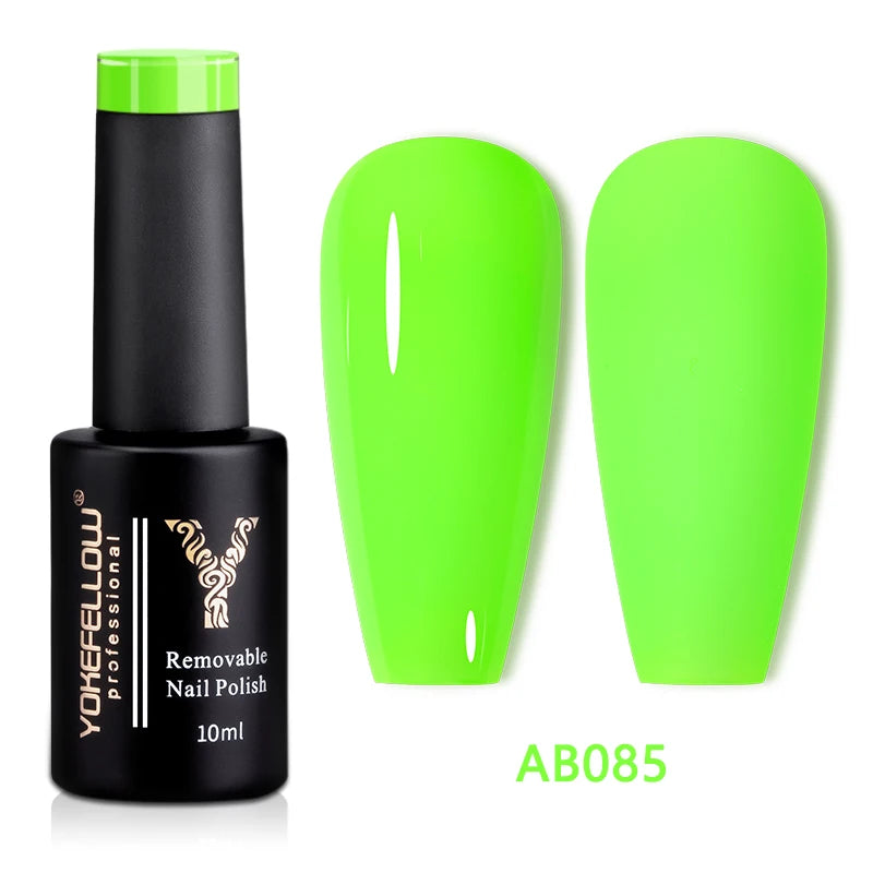 YOKEFELLOW 10ml Jelly Nude Gel Nail Polish High Quality Translucent Pink Nail Gel Varnish Soak Off UV Gel Polish Long Lasting