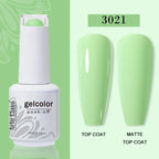 Arte Clavo Transparent Nude Pink Color Jelly Gel Nail Polish Semi Permanent 15ml Top Coat Soak Off UVLED Varnish Nail Art Design