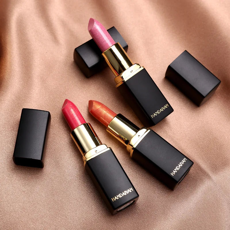 Mermaid Maggie Lipstick 9 Colors Long Lasting Shiny Metallic Lipsticks Pearls Changing Warm Gold Plated Women Lip Cosmetics