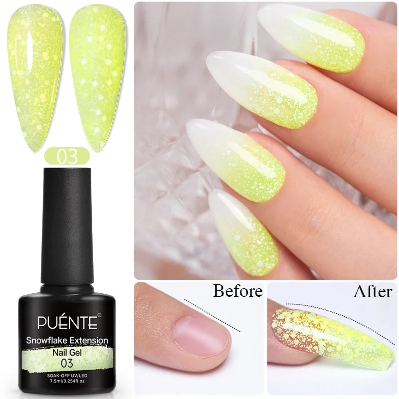 PUENTE 5ml Metallic Painting Liner Gel Polish Bright Mirror Effect Semi-Permanent UV Nail Varnish For Stunning French Nail Art