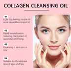 Collagen Makeup Remover Oil Jojoba Oil Makeup Remover Deep Cleansing Pore Dirt Gentle Daily Emulsifying Facial Cleanser Cosmetic