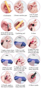 LNWPYH Gel Nail Polish Set Nail Gel Kit 26 Color Semi Permanent UV Led Gel Varnish Soak Off Nail Lacquers Base Coat Top Coat Kit