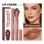 Lip Stain Air Cushion Lip Cream 2 in 1 Lip&Blush Waterproof Matte Lip Glaze Mouth Red Lip Mud Non-fading Non-stick Cup Makeup