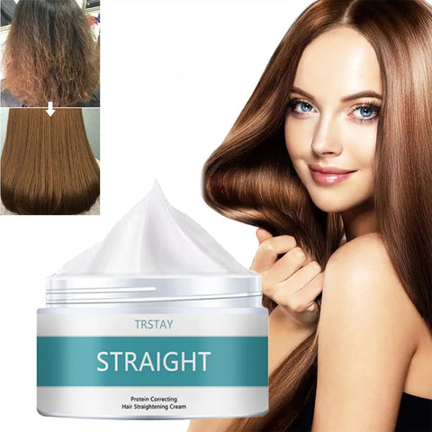 TRSTAY Protein Correcting Hair Straightening Cream Improves Dryness Rashness Britteness Hair Care Product for All Hair Textures