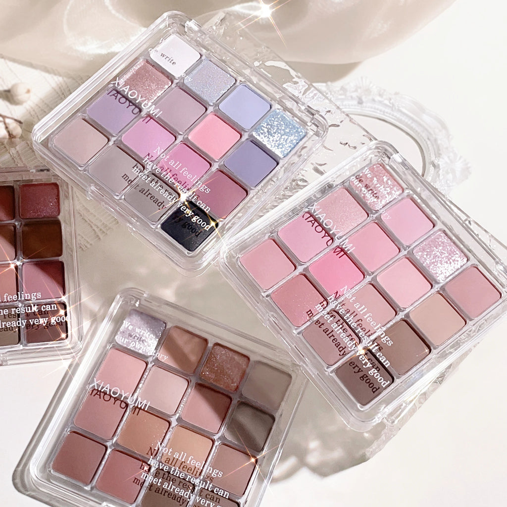 XIAOYUMI 16-Color Sunset Contour & Highlighter Palette – Waterproof, Long-Lasting, Eye & Face Makeup, Unisex, Certified