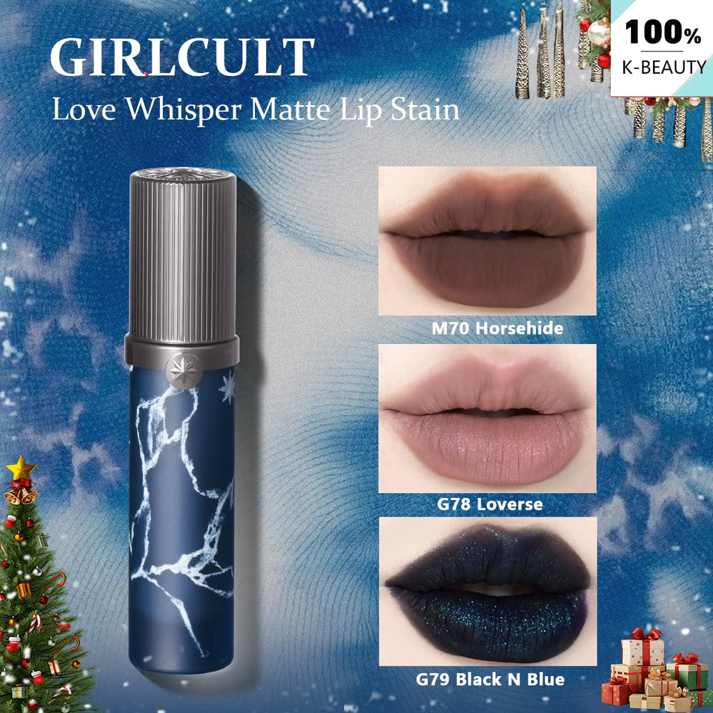 Girlcult Love Whisper Matte Lip Stain,Velvet Lip Cream,Lightweight Non-Drying,Long-Lasting Pigmentation,New Beginning,Seasonal