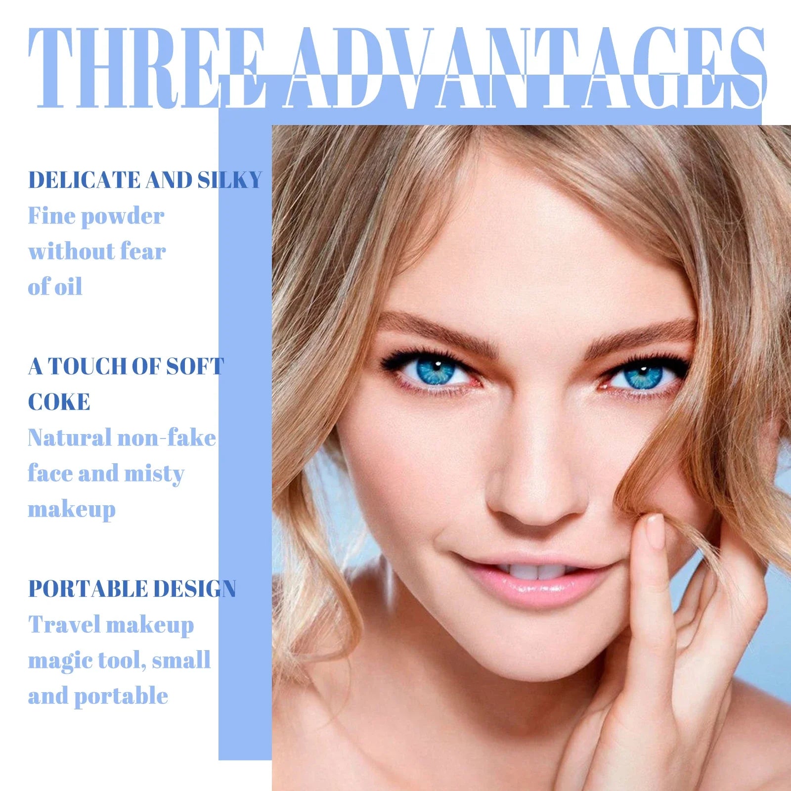 Face Setting Pressed Powder Oil Control Invisible Pores Waterproof Matte Long Lasting Natural Setting Powder Foundations Makeup