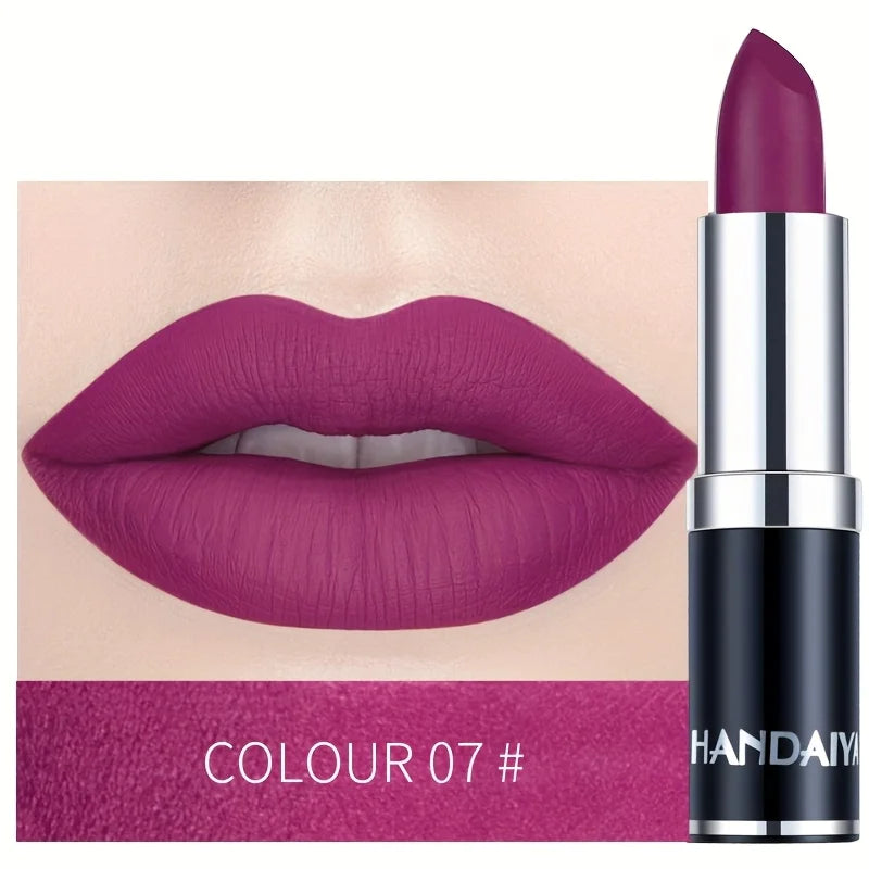 Matte Lipstic Long-Lasting, High-Pigment Velvet Finish, Smooth & Non-Drying Formula, Multiple Bold Shades for All Skin Tone