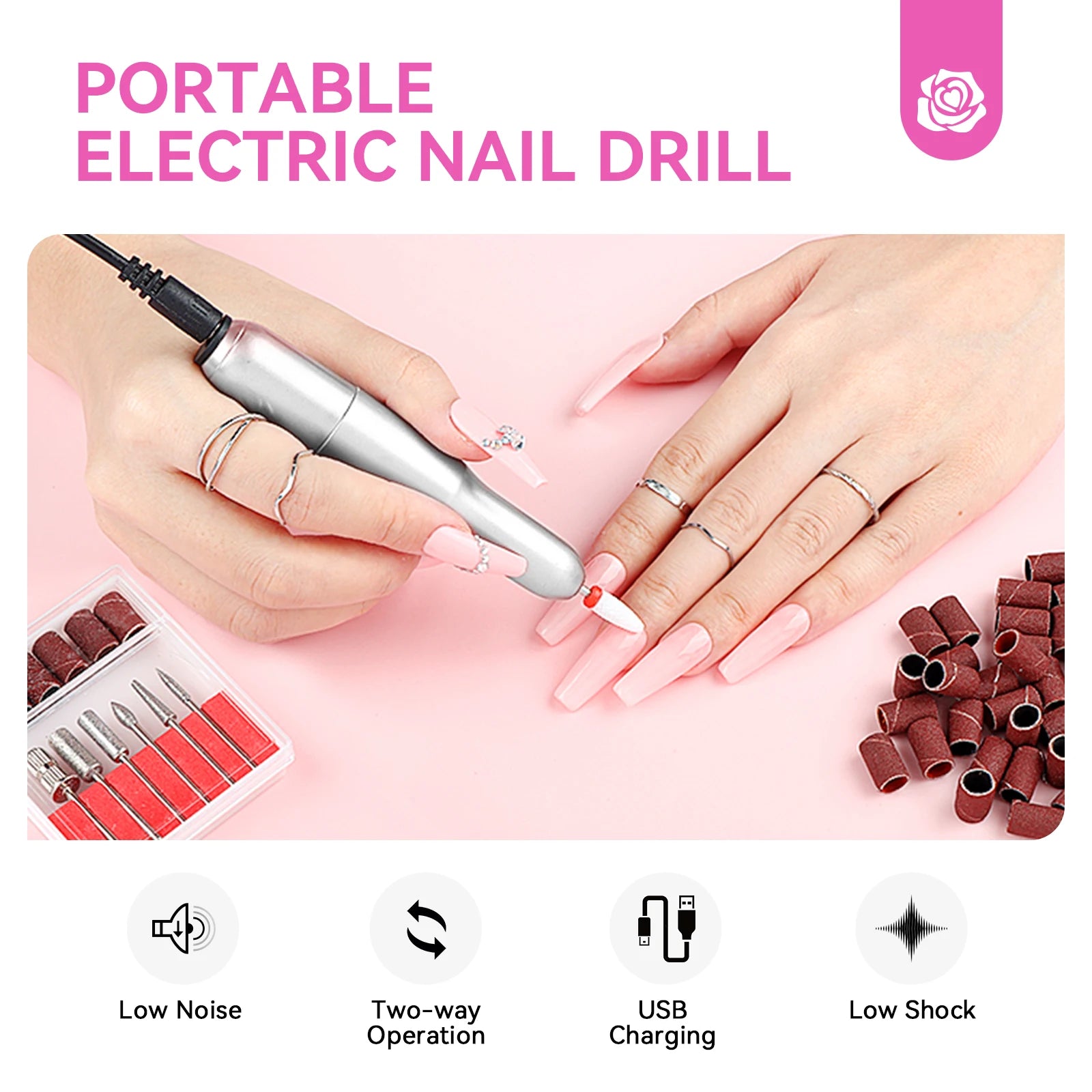 SAVILAND Full Acrylic Nail Kit With UV Nail Lamp Electric Nail Drill Machine Powder Gel Nail Polish Tools For Manicure Nail Art