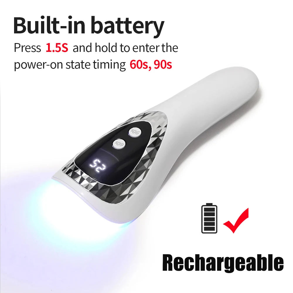 LINMANDA Handheld UV LED Nail Lamp USB Rechargeable Mini Manicure Lamp Nail Dryer With 5 Lamp Beads Quick Drying Gel Nail Polish