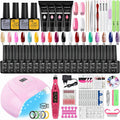 Manicure Set for Nail Extensions Gel Nail Polish Set 54W/36W LED Nail Lamp Nail Tools Set Quick Building Poly Nail Gel Set