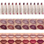 Professional Grade 12 Color Double Ended Lip Liner Lipstick Set Matte High Color Rendering Does Not Fade Waterproof  Sweat Proof